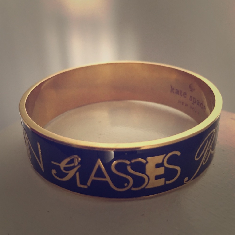 Kate Spade Gold and Black Idiom Bracelet